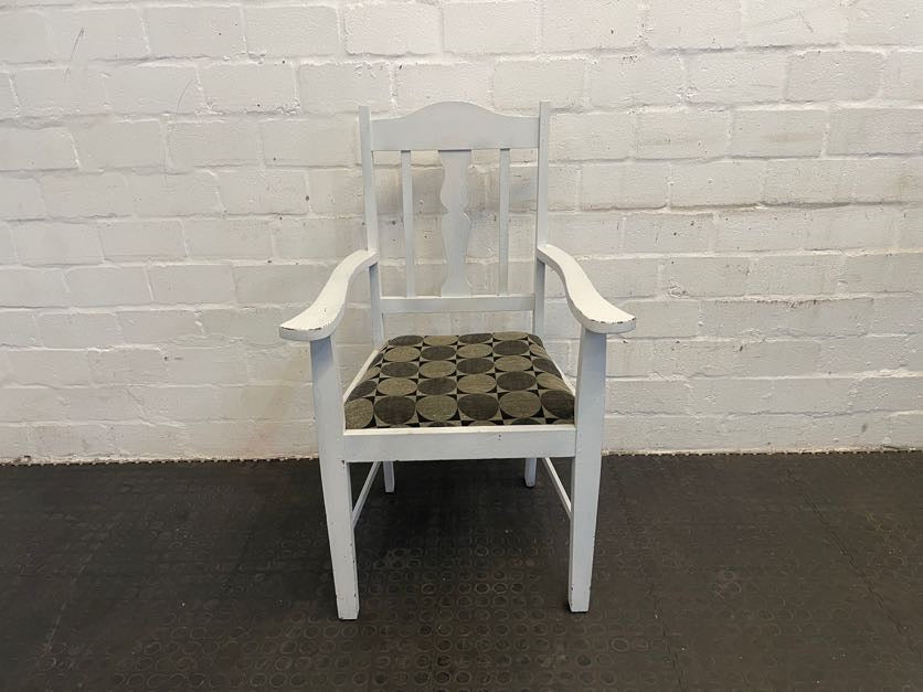 White Wooden Armchair - PRICE DROP