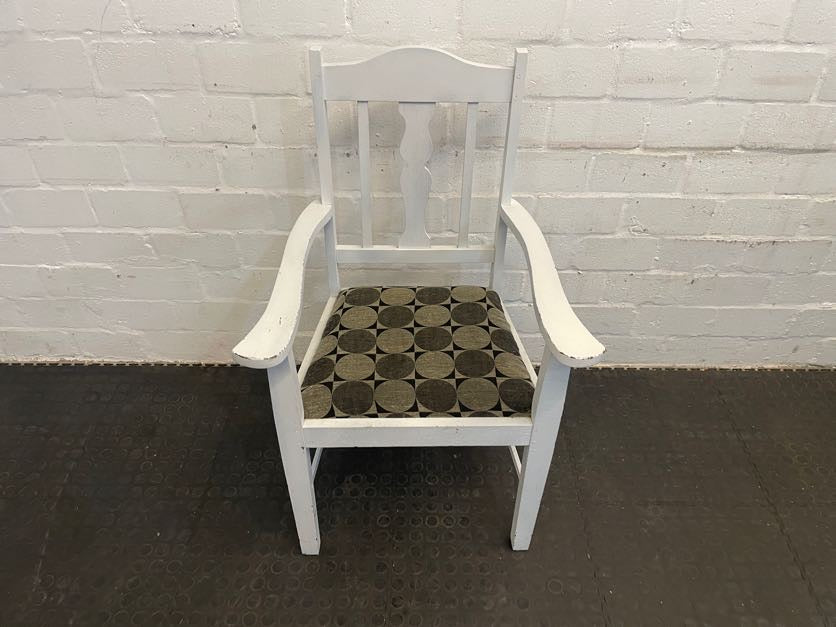 White Wooden Armchair - PRICE DROP