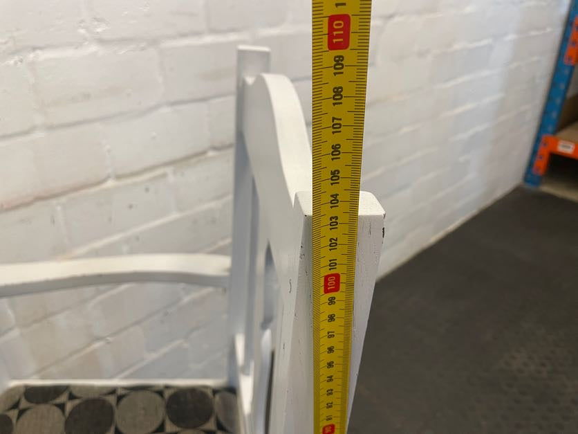 White Wooden Armchair - PRICE DROP