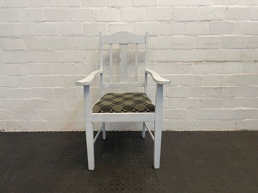 White Wooden Armchair - PRICE DROP