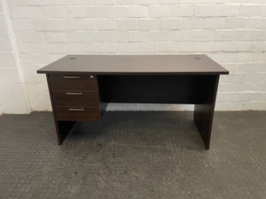 Brown 3 Drawer Desk