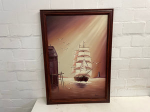 Sailing Ship Framed Painting