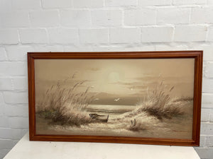 Boat on the Shore Framed Painting