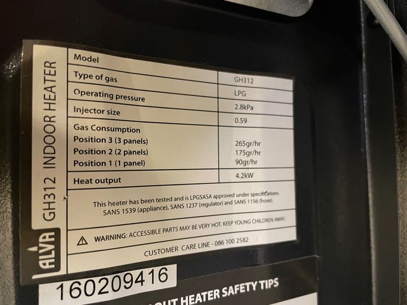 Alva Gas Heater - PRICE DROP