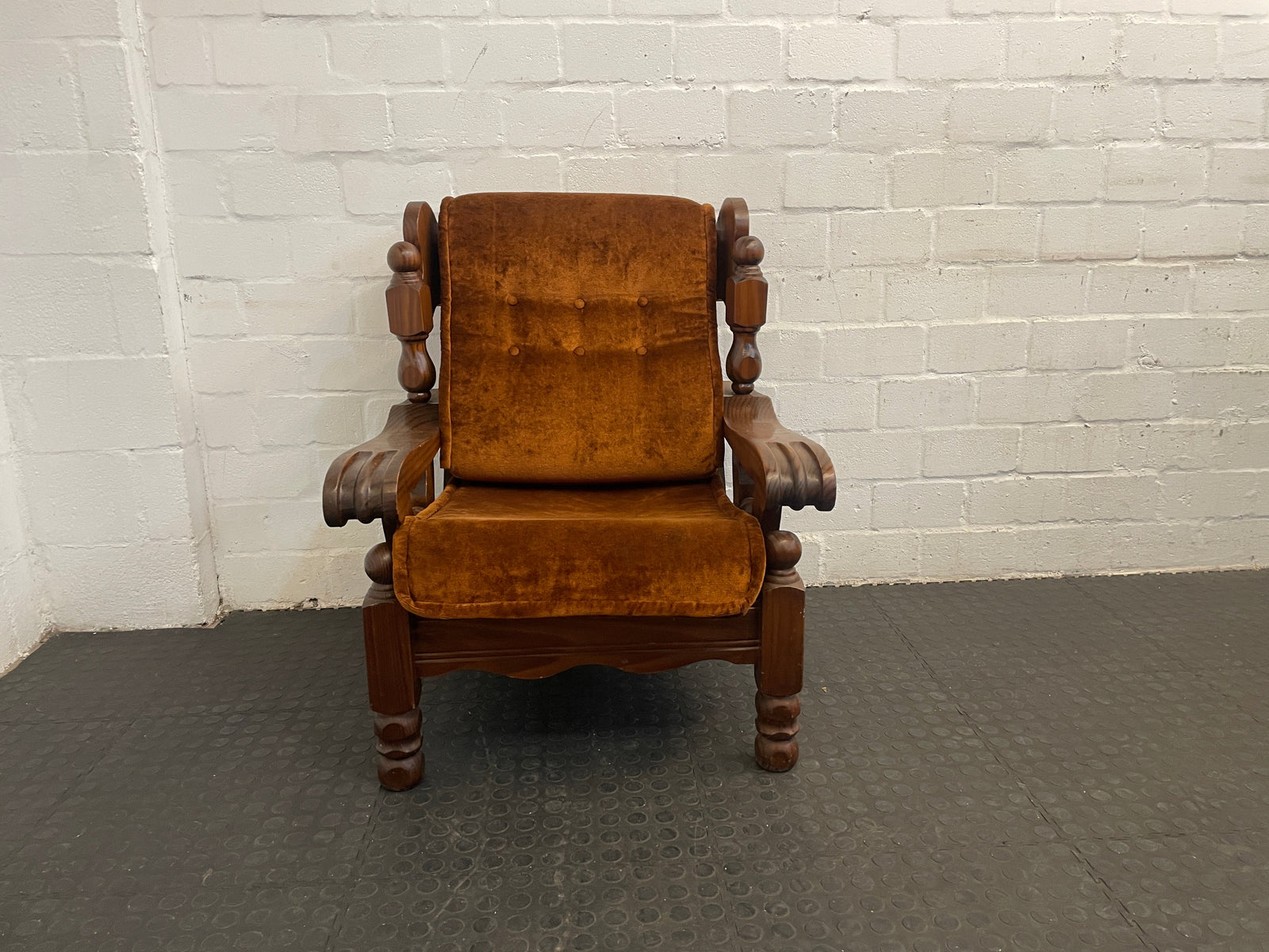 Wooden Frame 1 Seater Couch