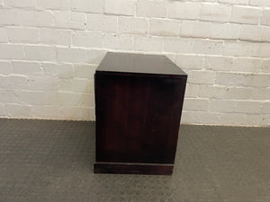 Darkwood Bedside Pedestal (Missing Drawer) - PRICE DROP