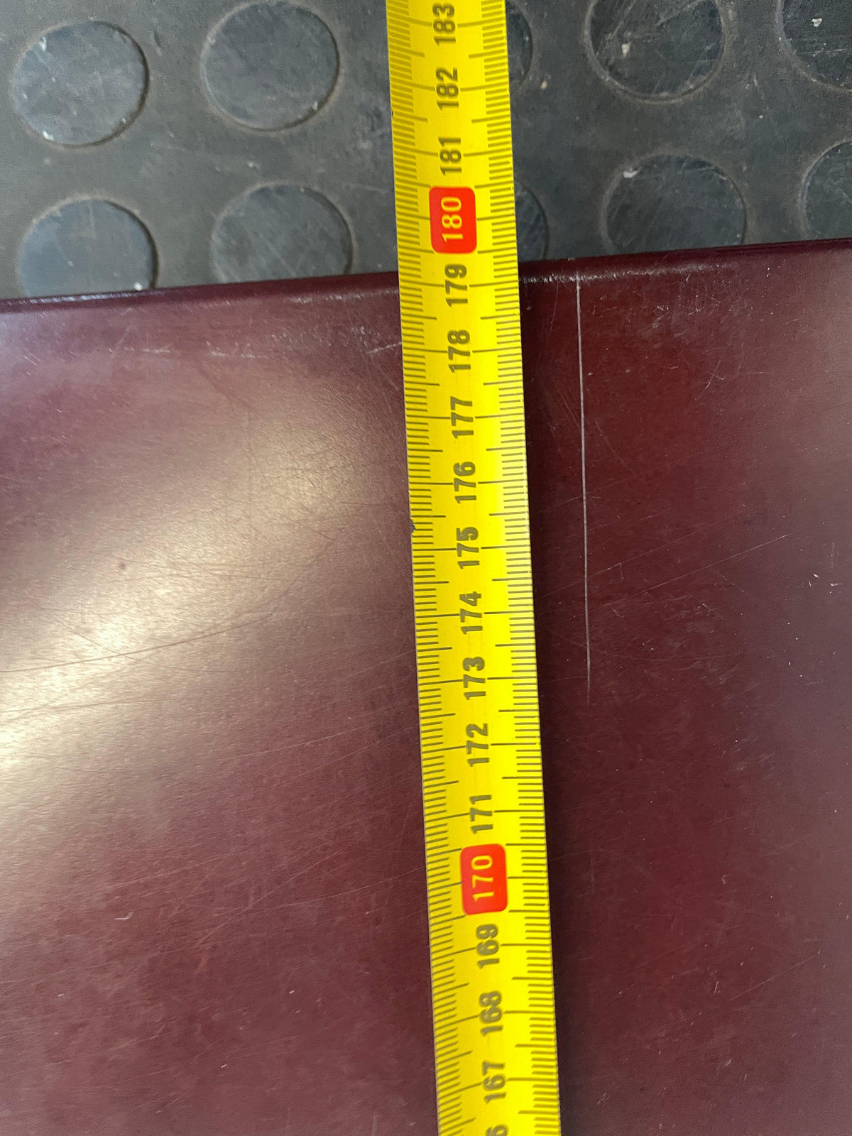 Cherry MDF Wood Desk Top (1.8m x 0.8m x 1.74m x 0.8m )-(One corner was reattached)