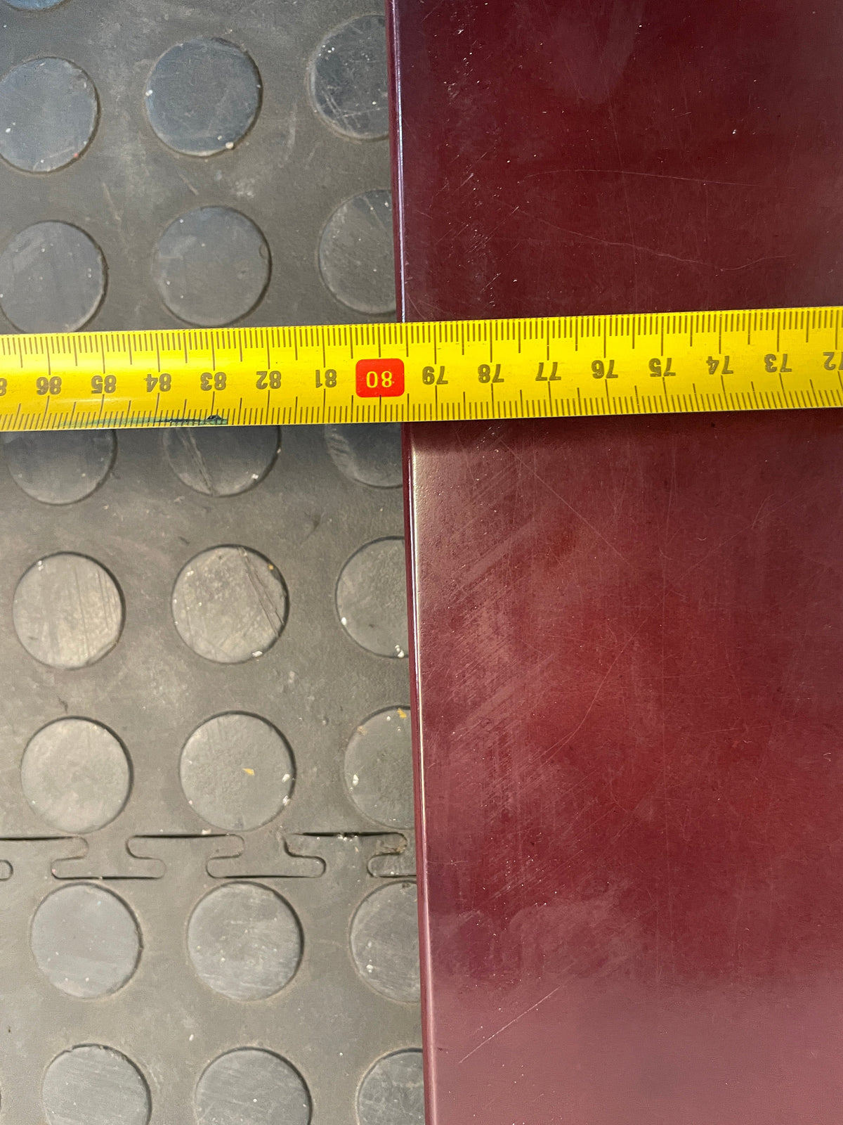 Cherry MDF Wood Desk Top (1.8m x 0.8m x 1.74m x 0.8m )-(One corner was reattached)