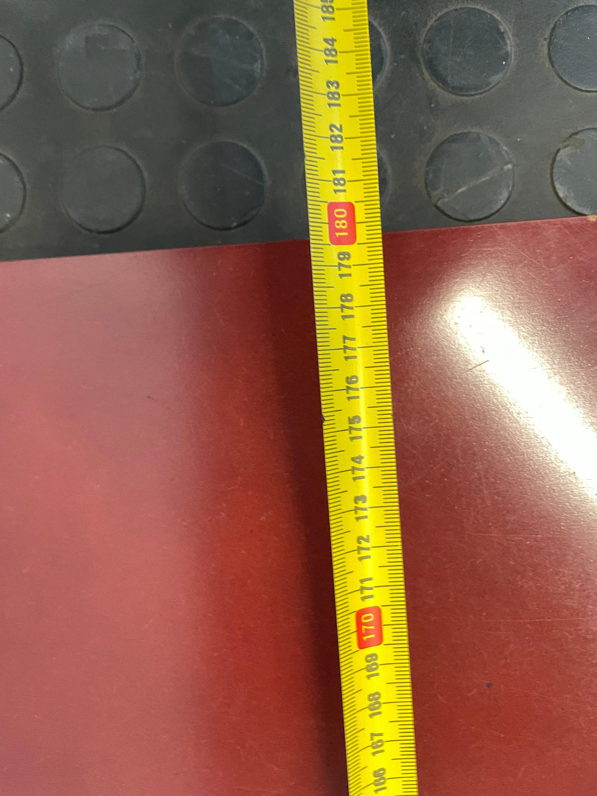 Cherry MDF Wood L-Shaped Desk Top (1.8m x 0.8m x 1.46m)-(Corner Reattached) - PRICE DROP