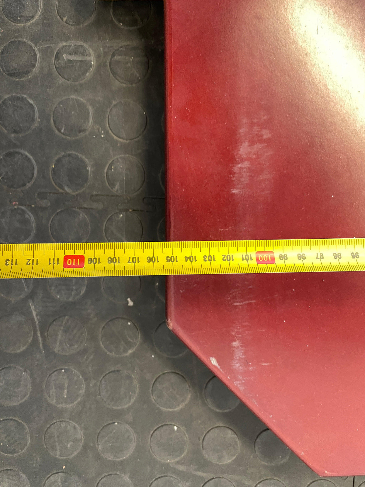 Cherry MDF Wood L-Shaped Desk Top (1.8m x 0.8m x 1.46m)-(Corner Reattached) - PRICE DROP