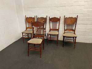 Wooden Colonial Dining Chairs (Cracked Seat) - PRICE DROP