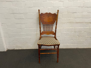 Wooden Colonial Dining Chairs (Cracked Seat) - PRICE DROP