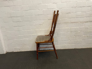 Wooden Colonial Dining Chairs (Cracked Seat) - PRICE DROP