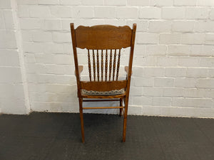 Wooden Colonial Dining ArmChair (Cracked Seat) - PRICE DROP