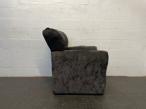 Charcoal Velvet One Seater Couch