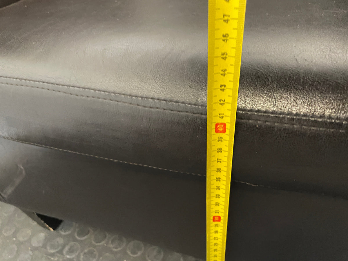 Brown Pleather Tub Chair - REDUCED