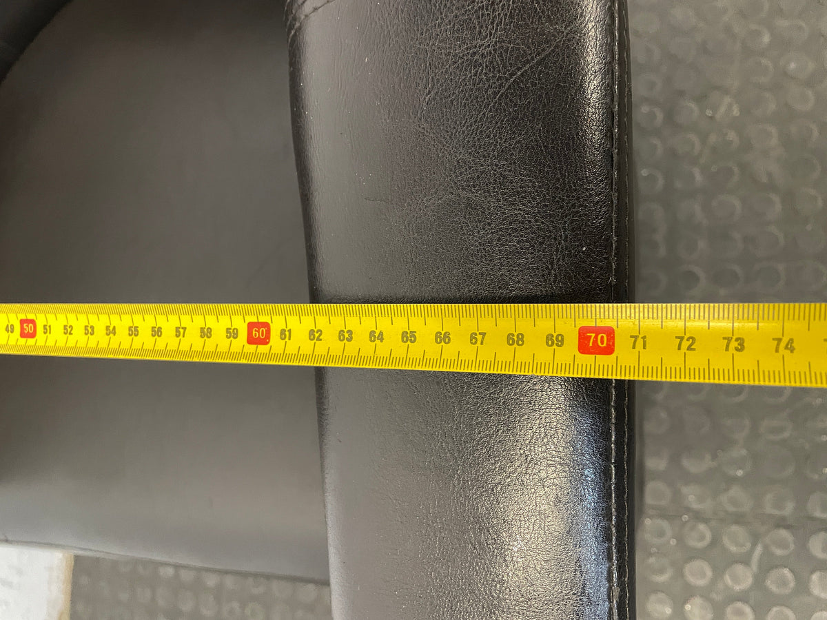 Brown Pleather Tub Chair - REDUCED