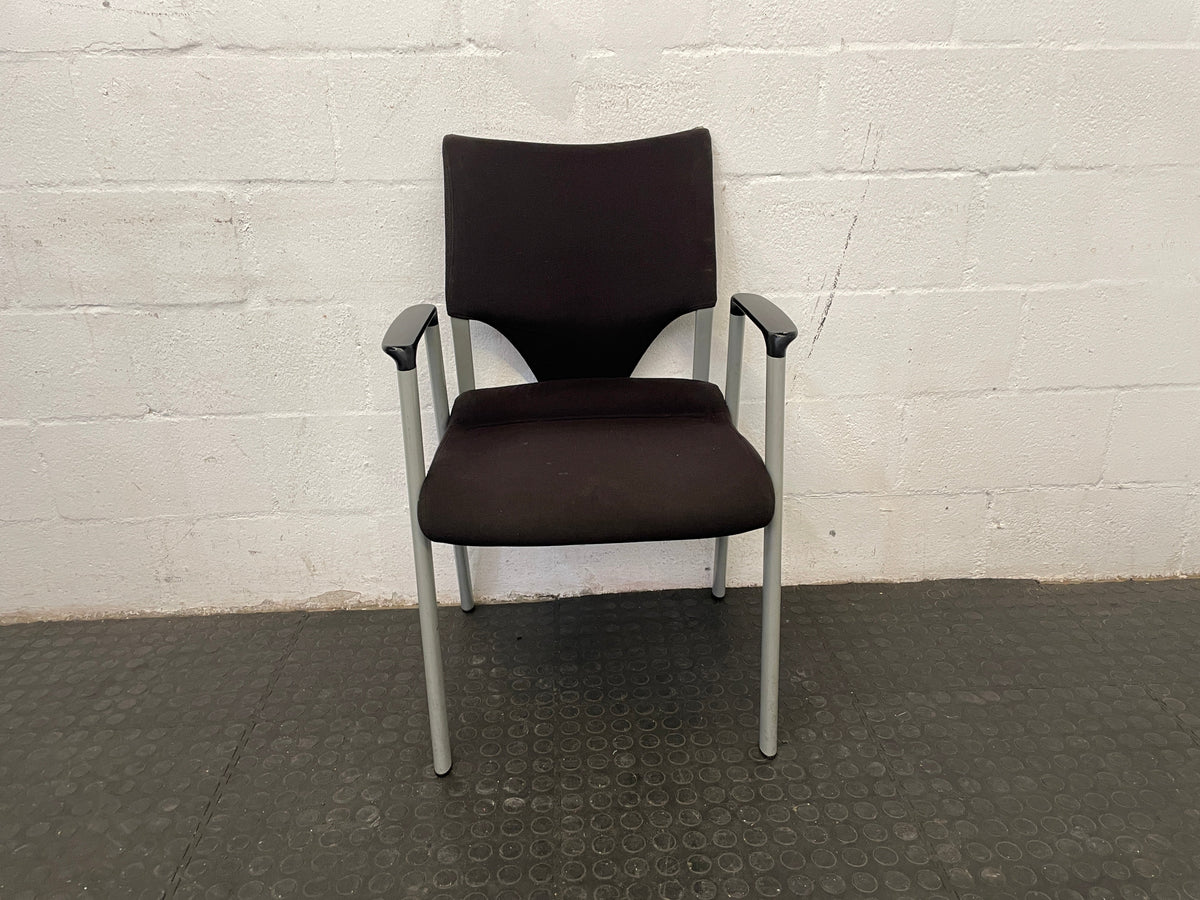 Black and Grey Visitors Chair - PRICE DROP - 2ndhandwarehouse.com
