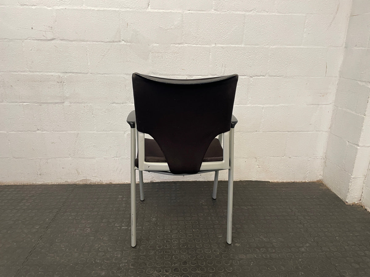 Black and Grey Visitors Chair - PRICE DROP - 2ndhandwarehouse.com