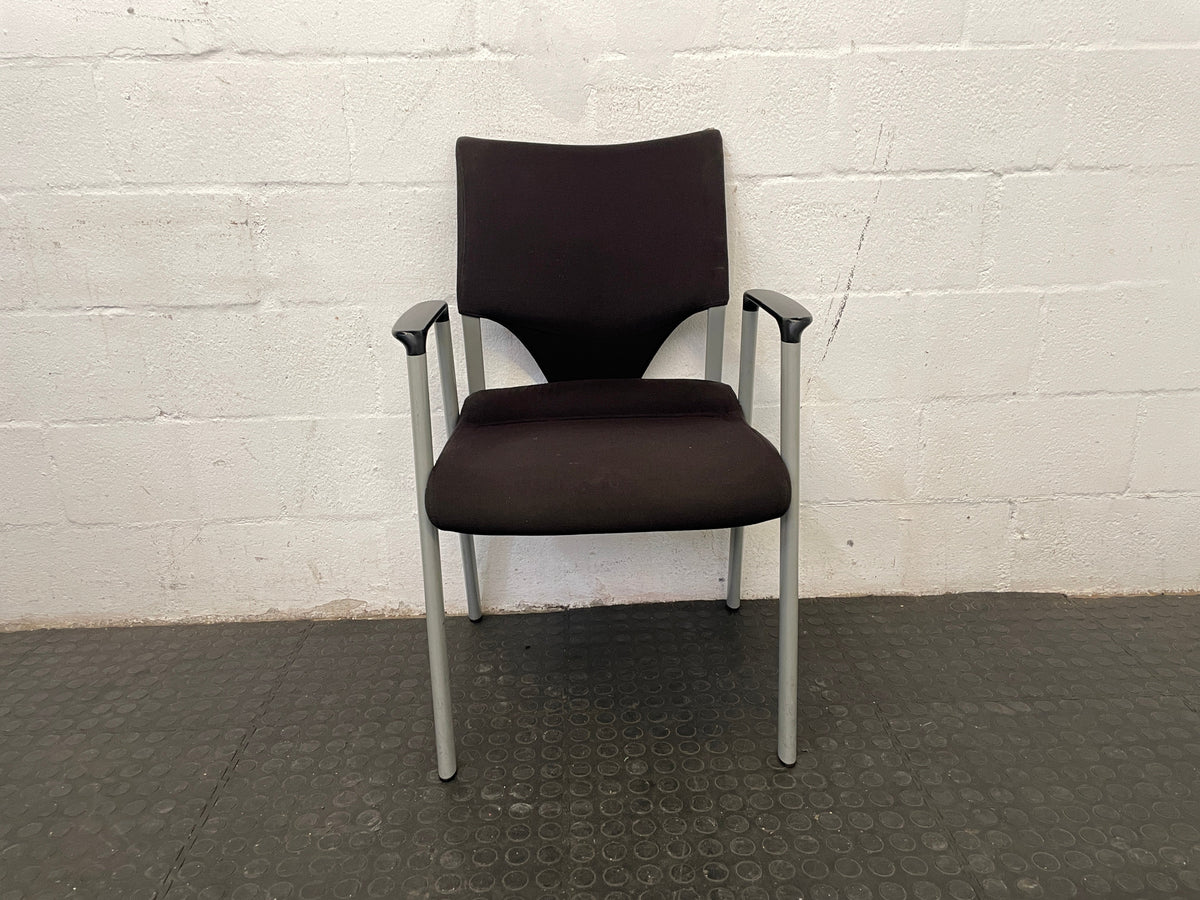 Black and Grey Visitors Chair - PRICE DROP - 2ndhandwarehouse.com
