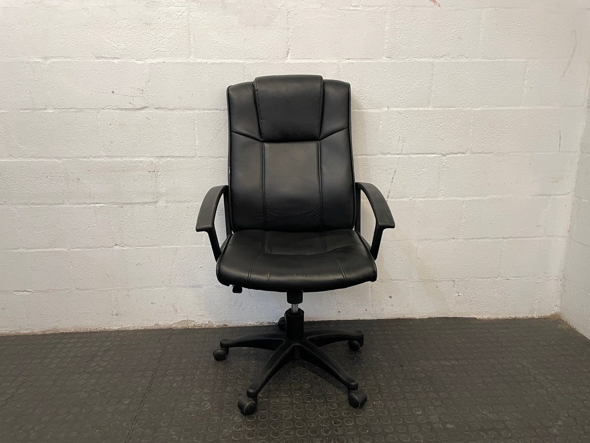 Black Pleather Office Chair