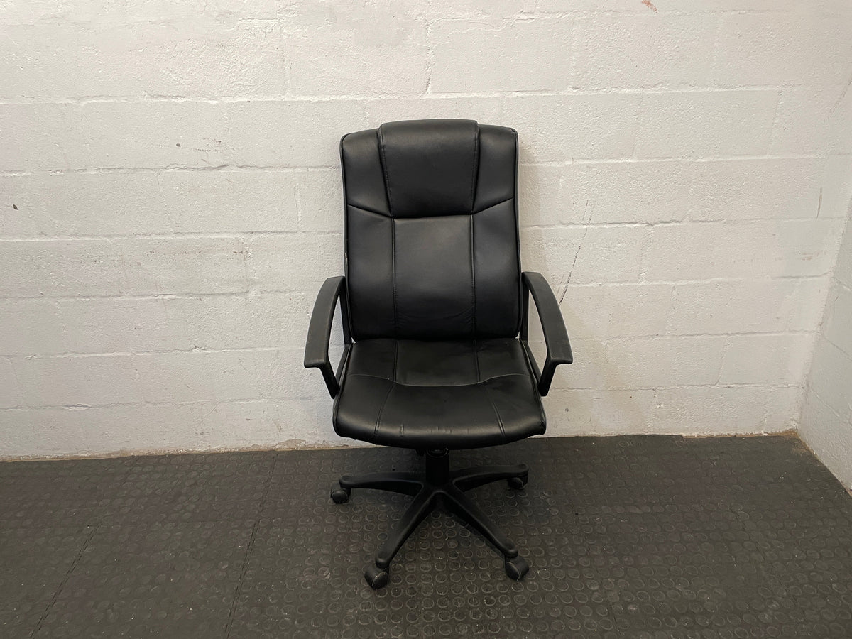 Black Pleather Office Chair