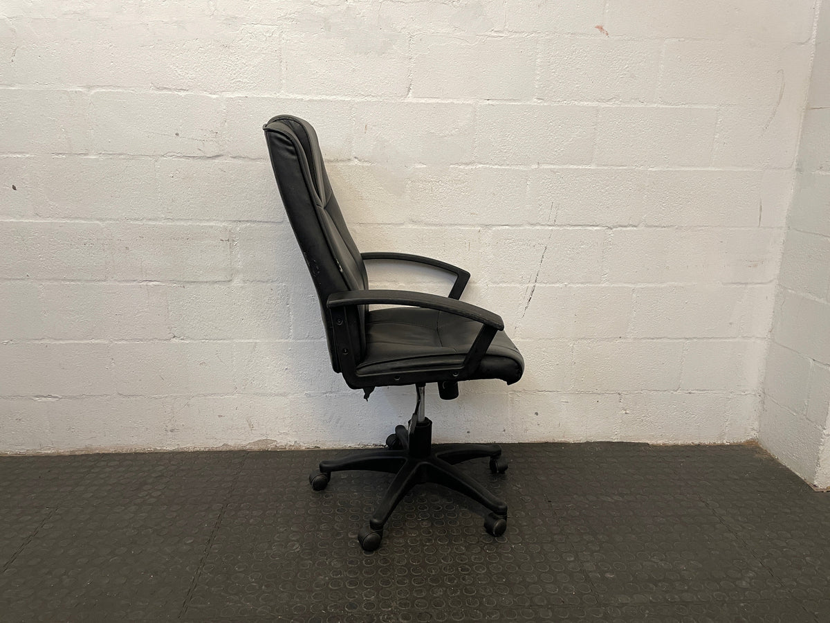 Black Pleather Office Chair