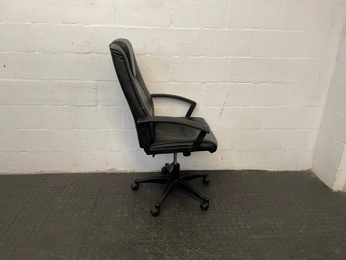 Black Pleather Office Chair