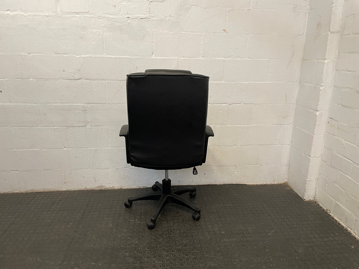 Black Pleather Office Chair