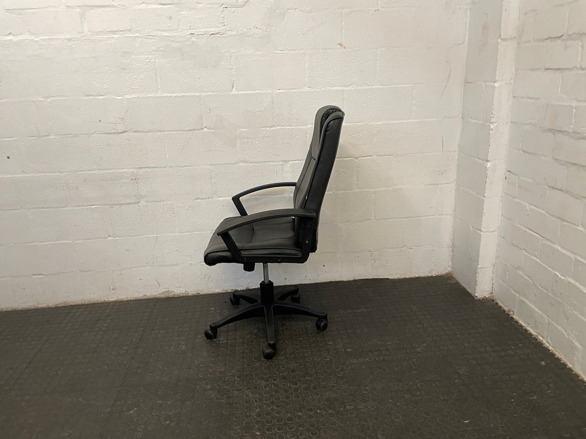 Black Pleather Office Chair