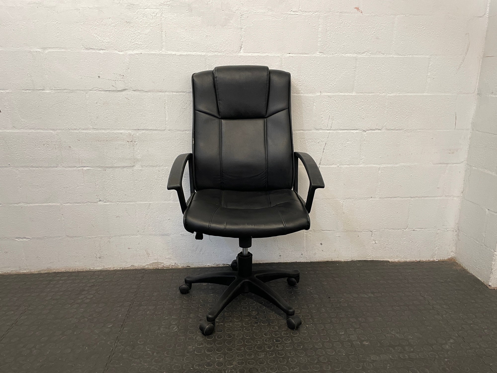 Black Pleather Office Chair