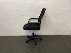 Black Office Chair with Armrest