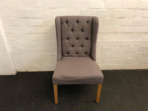 High Back Grey Plush Occational Chair - PRICE DROP