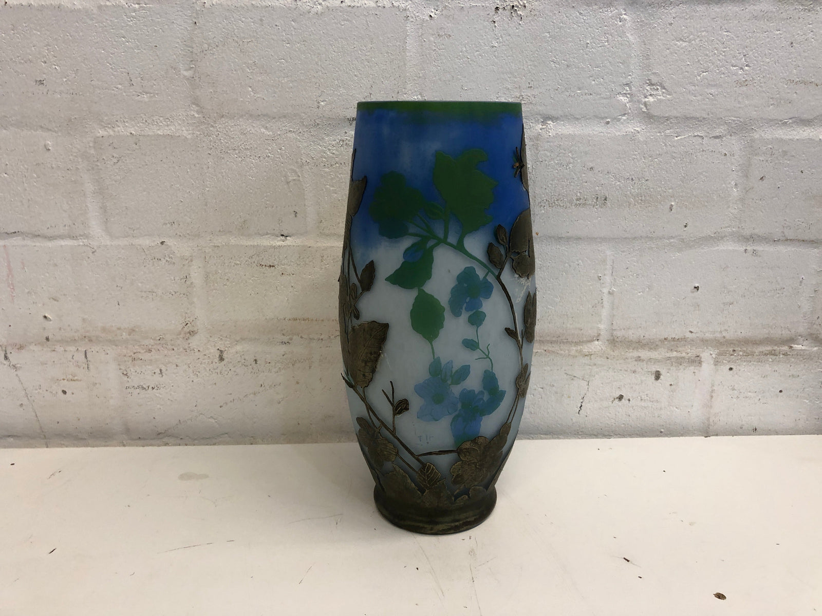 Blue Floral Vase