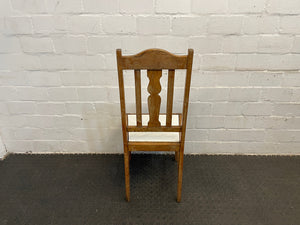 Wooden White Seat Dining Chair - PRICE DROP