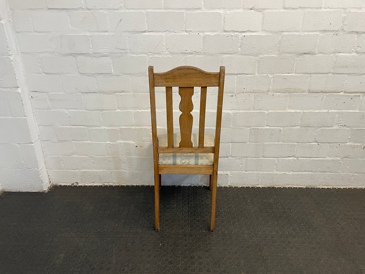 Wooden Floral Cushioned Dining Chair (Repaired Seat) - PRICE DROP - 2ndhandwarehouse.com