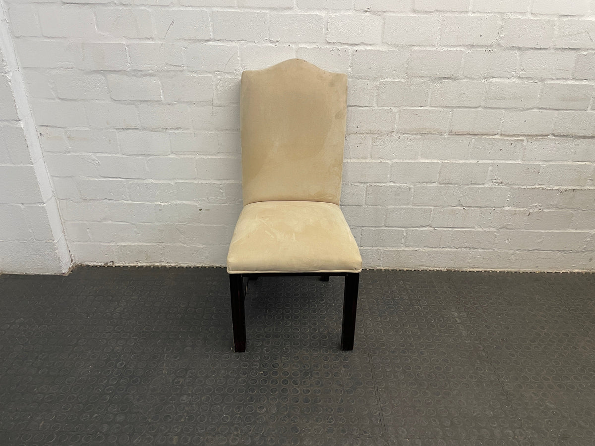 Suede Wooden Orange Material Dining Chair - PRICE DROP