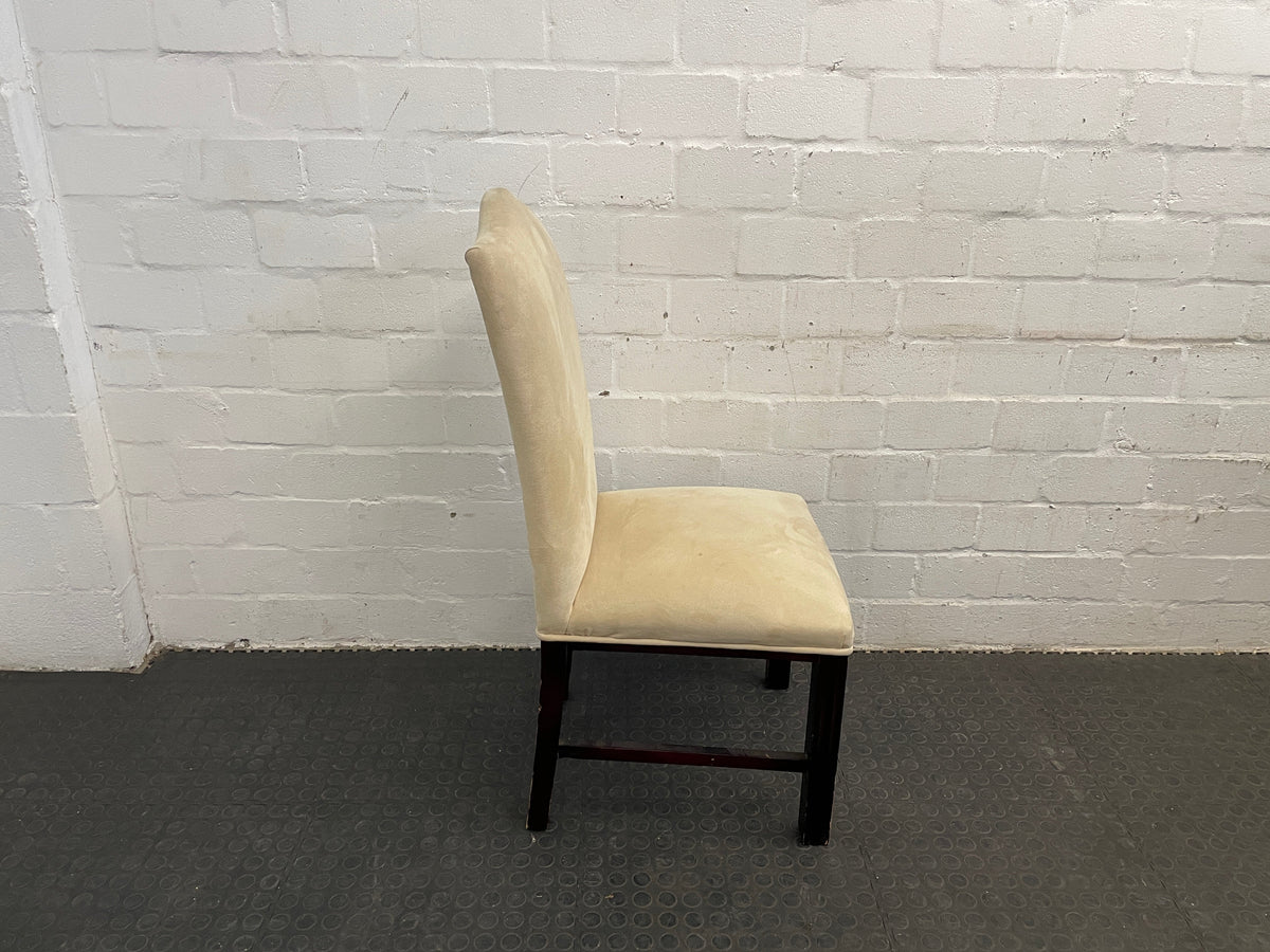 Suede Wooden Orange Material Dining Chair - PRICE DROP