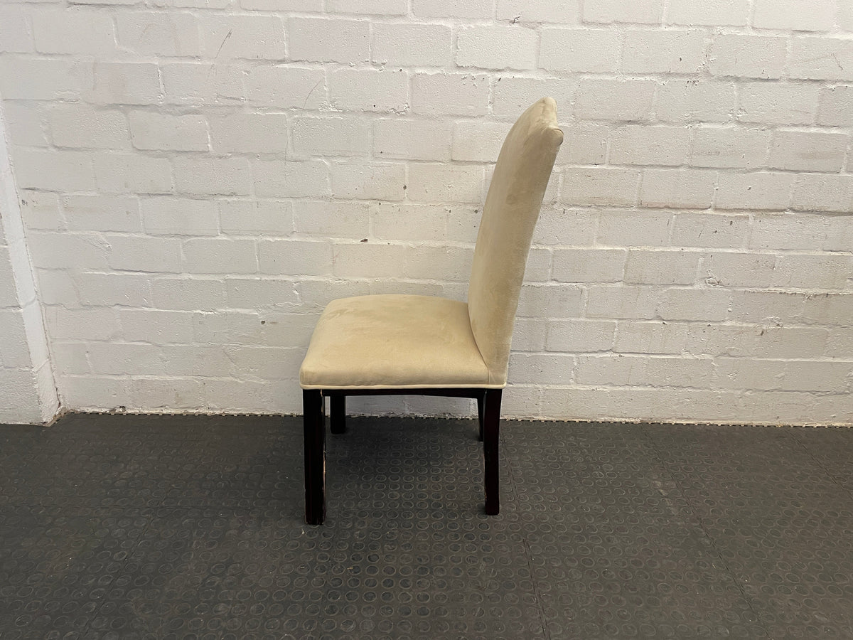 Suede Wooden Orange Material Dining Chair - PRICE DROP