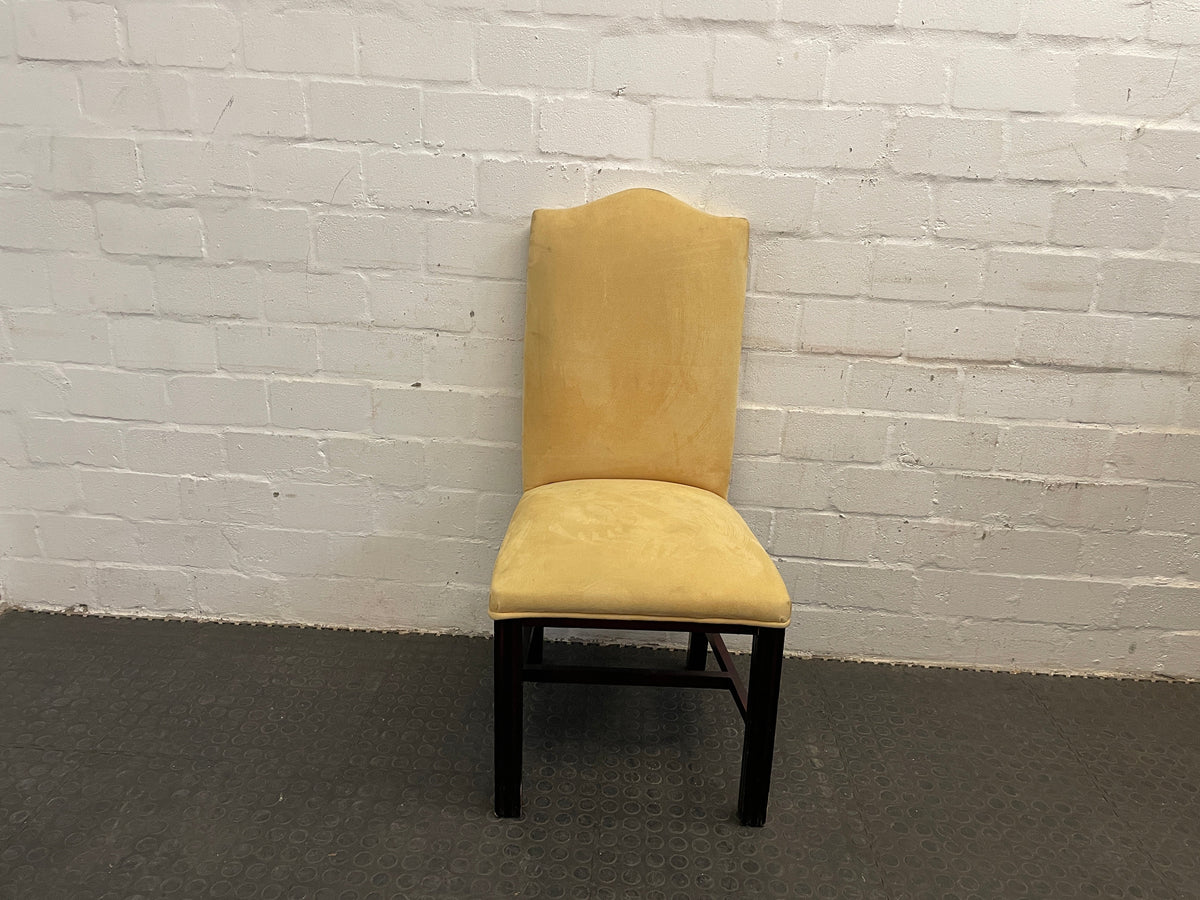 Suede Wooden Orange Material Dining Chair - PRICE DROP