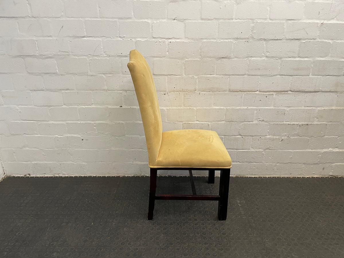 Suede Wooden Orange Material Dining Chair - PRICE DROP