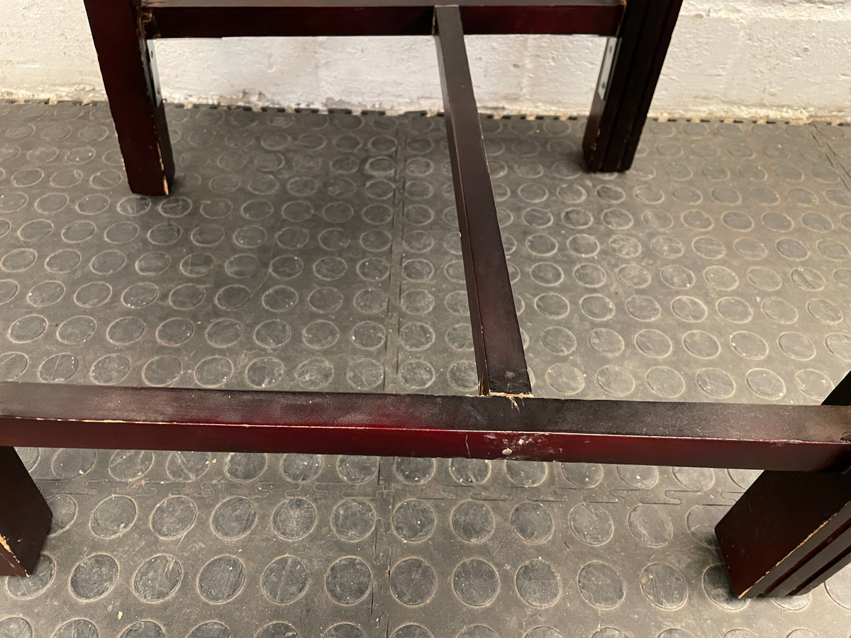 Suede Wooden Orange Material Dining Chair - PRICE DROP