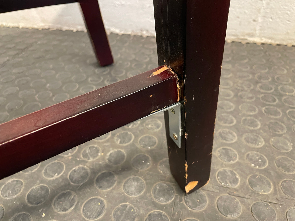 Suede Wooden Orange Material Dining Chair - PRICE DROP