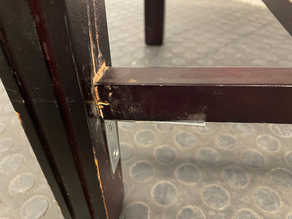 Suede Wooden Orange Material Dining Chair - PRICE DROP