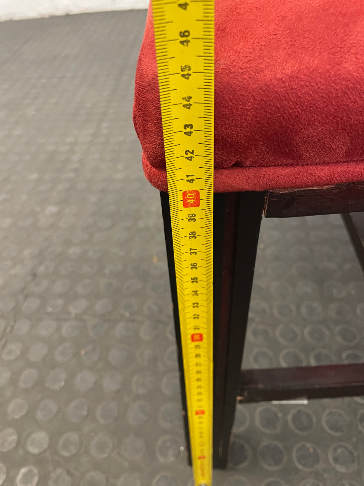 Suede Wooden Orange Material Dining Chair - PRICE DROP