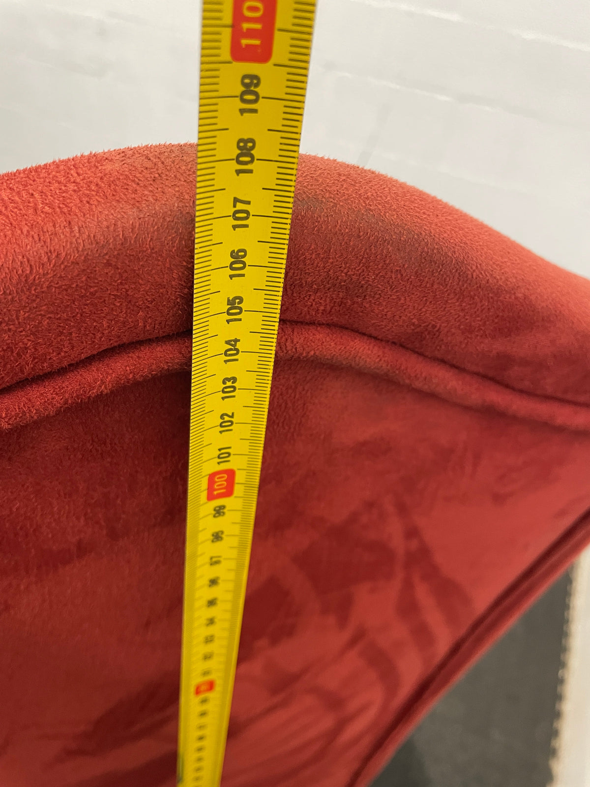 Suede Wooden Orange Material Dining Chair - PRICE DROP