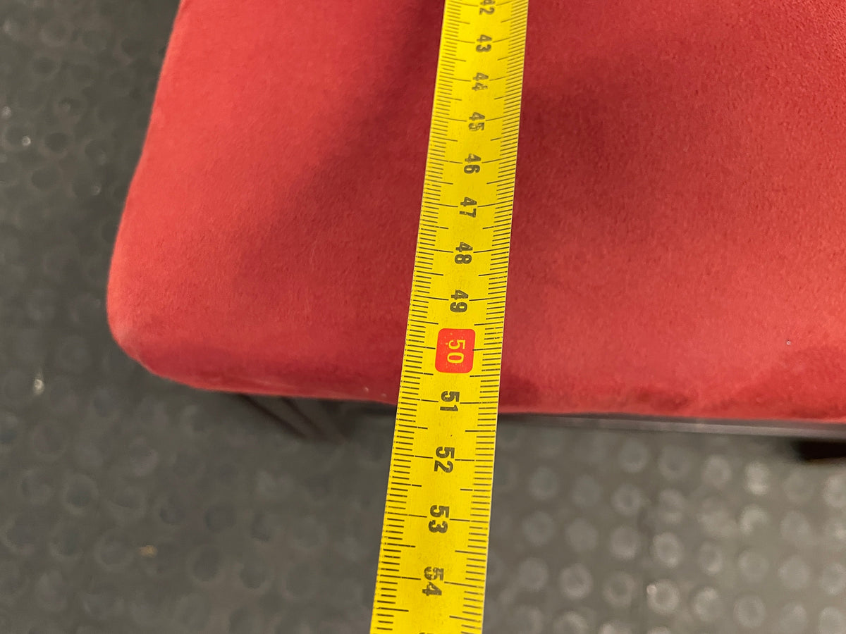 Suede Wooden Orange Material Dining Chair - PRICE DROP