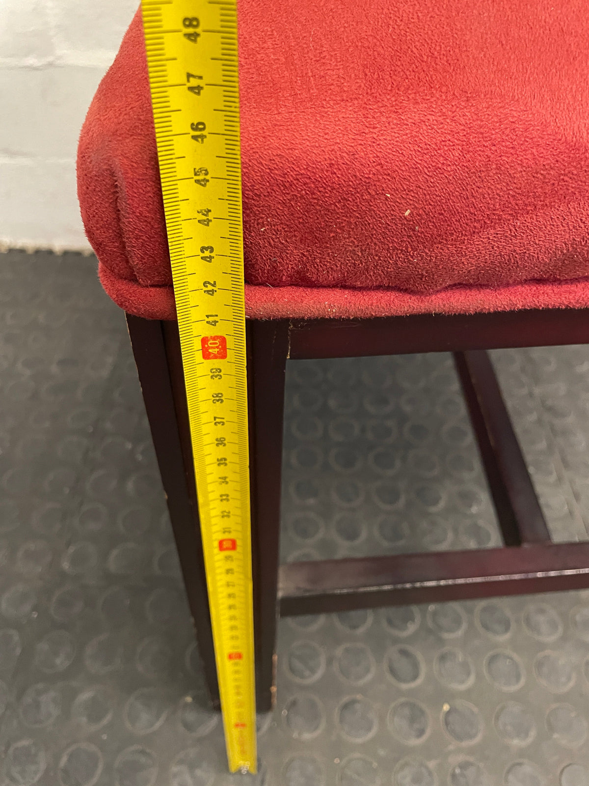 Suede Wooden Orange Material Dining Chair - PRICE DROP