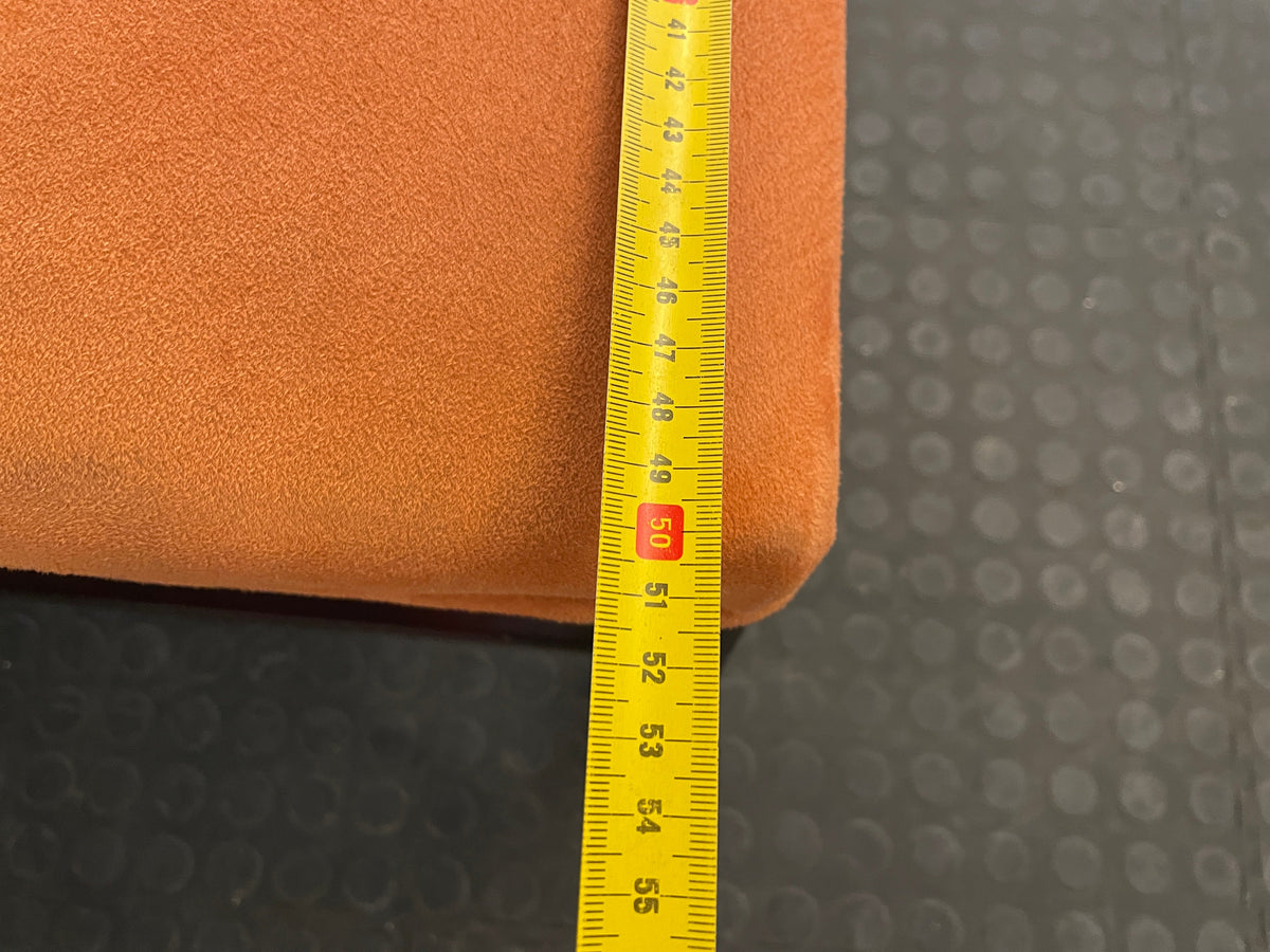 Suede Wooden Orange Material Dining Chair - PRICE DROP