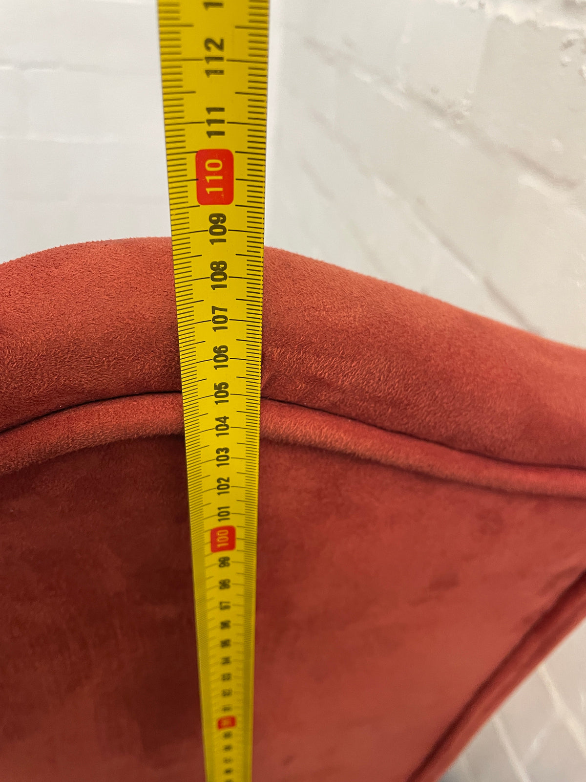 Suede Wooden Orange Material Dining Chair - PRICE DROP